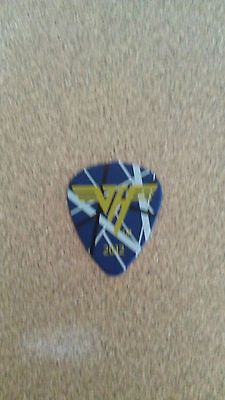 Van Halen 2012 Wolf Guitar Pick RARE white and black on blue