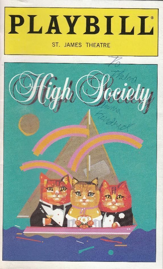 Opening Night Playbill   High Society   4/27/98