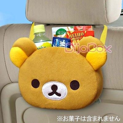 San X Rilakkuma Relax Bear Die Cut Head Car / Home Storage Caes Hanger