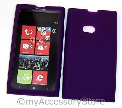 NOKIA LUMINA 900 PURPLE SILICONE RUBBER PROTECTOR GEL SOFT SKIN PHONE