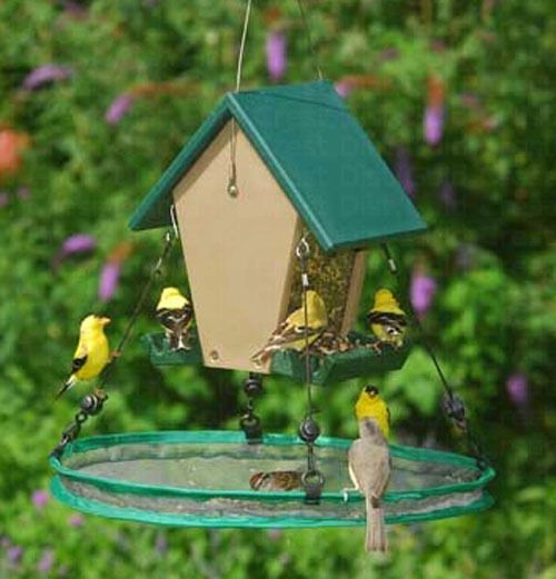 Seed Catcher Platform Bird Feeder Mounts on Hanging or Pole Feeders