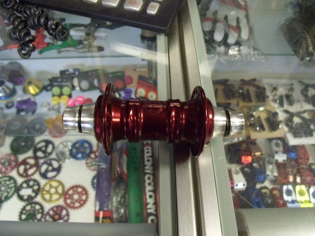 PROFILE RACING SS MINI 36H  3/8 AXLE STUDS RED FRONT BMX HUB