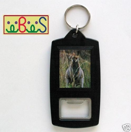 4x Blank Black Plastic Bottle Opener Keyring 34x28mm Photo Size (key