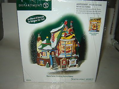 Dept 56 North Pole   Bjorn Turoc Rocking Horse Maker   NIB