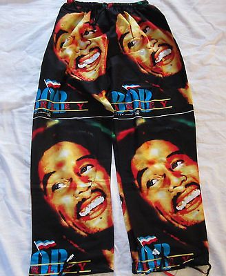 Bob Marley Rasta Reggae Marijuana Hippy Pants   Free Size  NEW