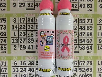 BREAST CANCER AWARENESS 8 PINK DAB O INK BINGO DAUBERS