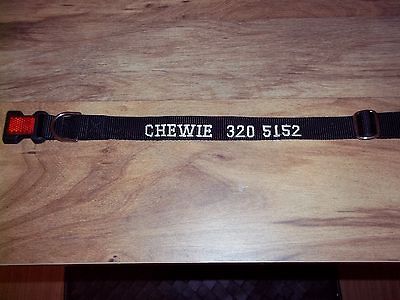 DOG COLLARS PERSONALIZED WITH NAME AND PHONE NUMBER S M L XL