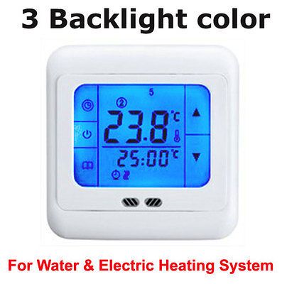 Smart LCD Touch Screen Programmable underfloor heating Room Thermostat