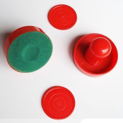 Children Mini Air Hockey Table 67mm Goalies 50mm Puck Pusher Two