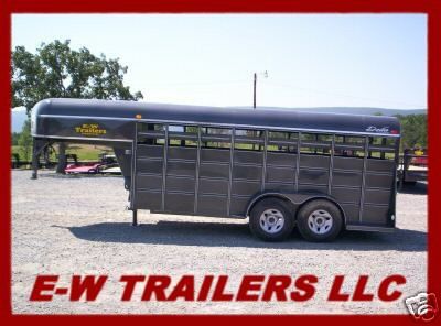 NEW 2012 DELTA STOCK AND CATTLE TRAILER  16  GOOSENECK