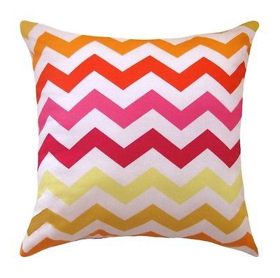 Michael Miller Stripes Chic Chevron Sun Yellow Decorative Throw Pillow