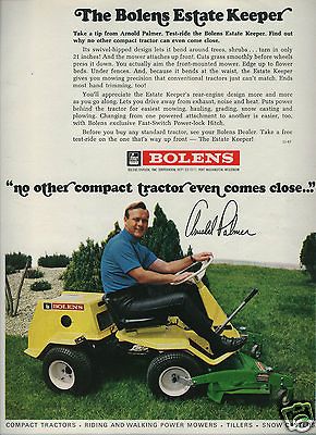 1967 BOLENS Estate Keeper Compact Tractor Riding Mower Arnold Palmer