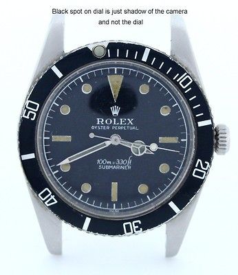 ROLEX SUBMARINER STAINLESS STEEL JAMES BOND WATCH NO DATE 5508 1530