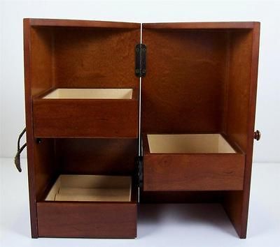 Top Small Jewelry Box Hinged Box Design Mahogany Color by Bombay Co