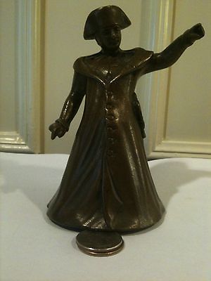 HEAVY ANTIQUE BRONZE STANDING NAPOLEON BELL