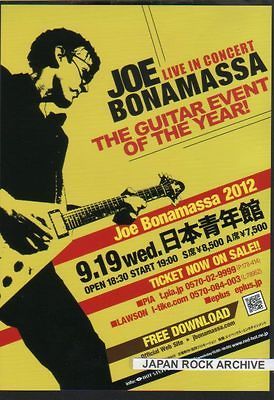 2012 Joe Bonamassa JAPAN tour concert flyer / mini poster / japanese