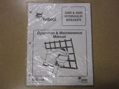 Bobcat Skid Loader 2560 3560 hydraulic breaker owners & mantenance