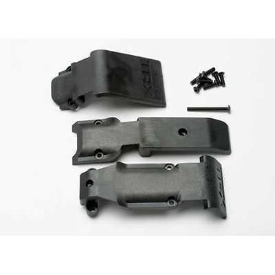 Traxxas 5337 Front and Rear Skid Plate/Skidplat e Set 1/10 E Revo New