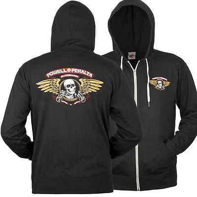 Old School Powell Peralta Skateboards Winged Ripper Zip Up Sweatshirt