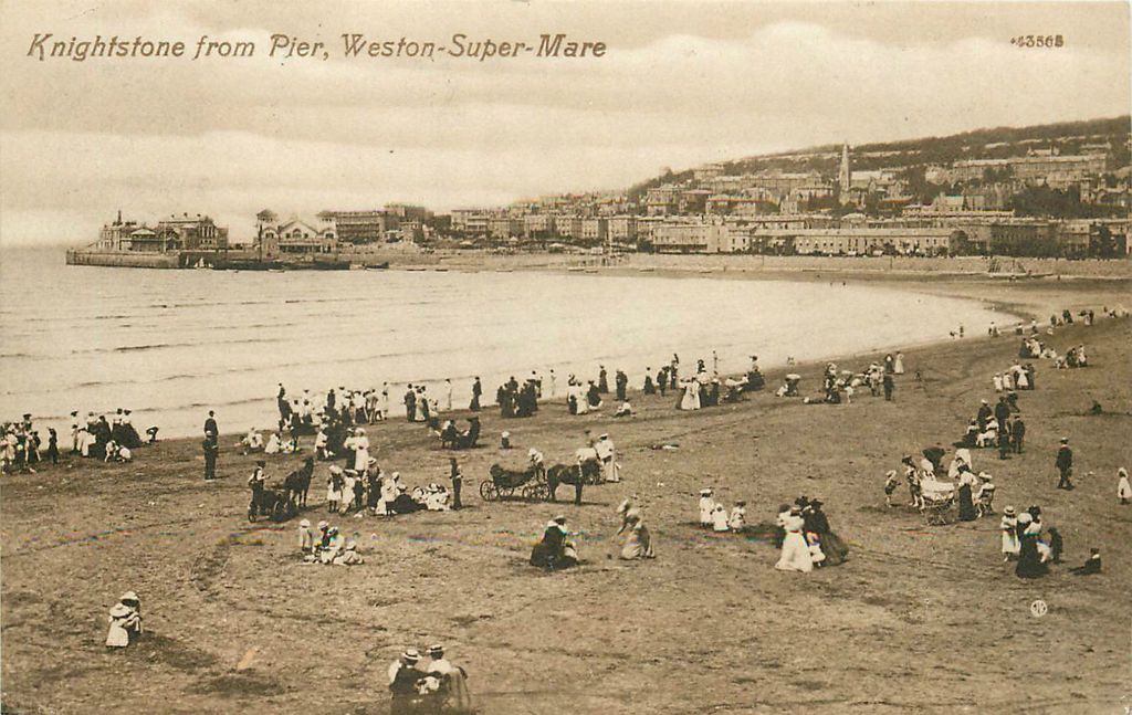 WESTON SUPER MARE SOMERSET ENGLAND KNIGHTSTONE FROM PIER RESORT 1910 P