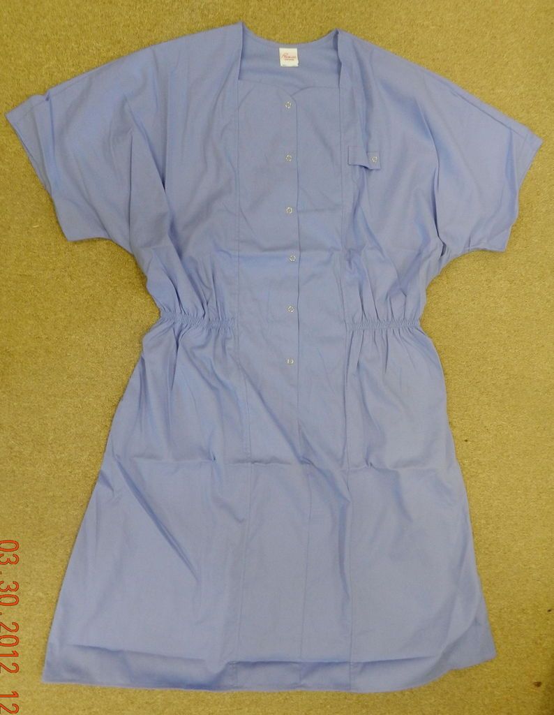 Premier Uniforms Medical Nurse Snap Front Scrub Dress Ceil Blue 4X New