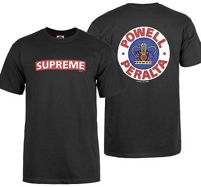 Powell Peralta T Shirt Bones Brigade Supreme Tee Shirt Black XXL