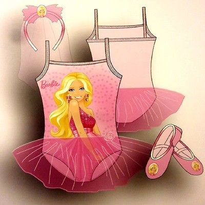 BARBIE DOLL BALLERINA BALLET BOX SET CHILDRENS FANCY DRESS COSTUME