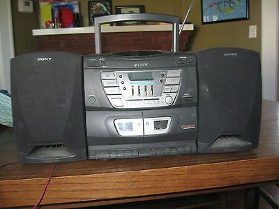 Vintage Sony Boombox Detachable speakers Double Cassette CD Player CFD