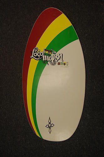 Local Motion Rasta Colored Wood Skimboard