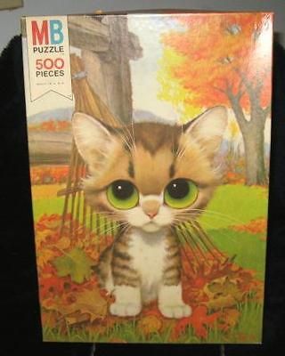 Eye or Pity Kitty Puzzle by Milton Bradley   Autumn Fall Kitty   Gig