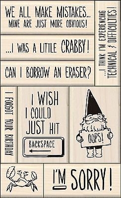 Sorry Wood Mounted Rubber Stamp Set Iinkadinkado Create A Card 9