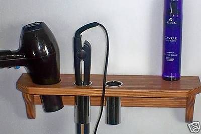 Hole Hair Blow Dryer, Curling Iron, Flat Iron Holder Shelve