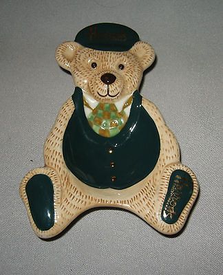 HARRODS KNIGHTSBRIDGE PAINTED CHINA BEAR TEA COZY MINT  SO CUTE