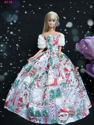 New fashion handmade Wedding Clothes Party Dresses Gown for Barbie
