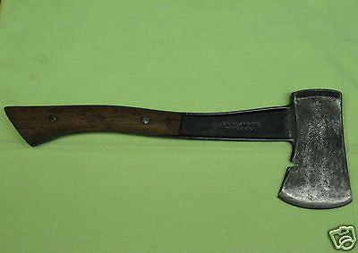 Vintage Bridgeport Be Prepared Boy Scout Hatchet Ax Wood Grip Camping