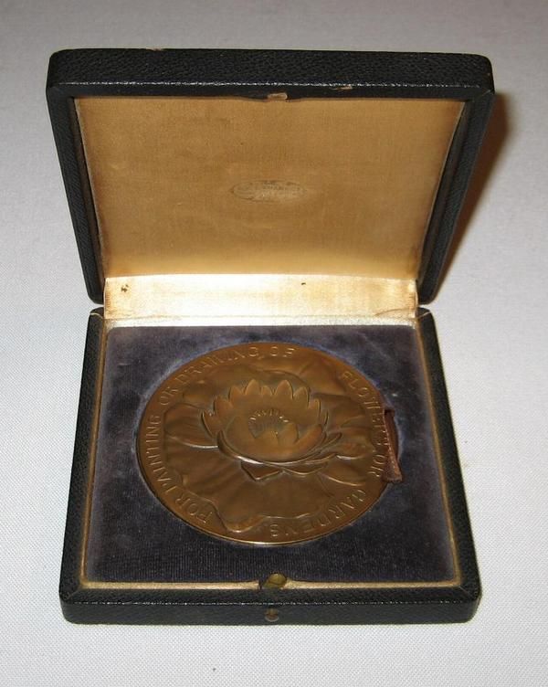 1964 PHILADELPHIA WATERCOLOR CLUB FLOWERS BRONZE AWARD