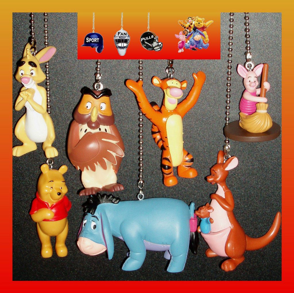 DISNEY WINNIE THE POOH FIGURES FAN PULLS (CHOOSE ANY 2)