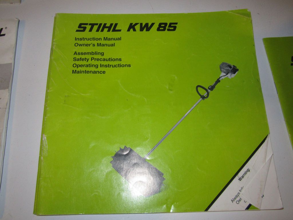 STIHL OWNERS MANUAL FOR KW85 POWER BROOM