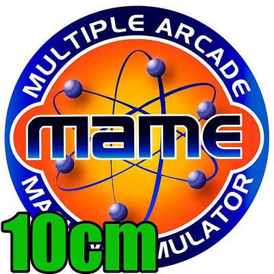 MAME retro video acade gaming cabinet sticker 10cm