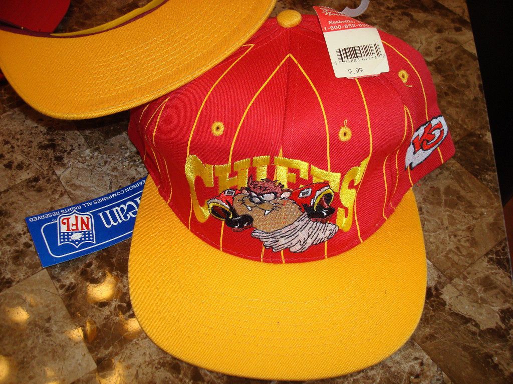 KANSAS CITY CHIEFS TAZ 1993 HAT CAP VINTAGE SNAPBACK