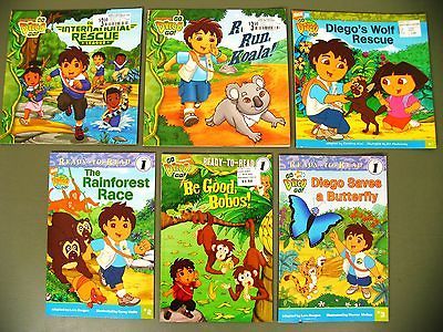 Lot 6 Go Diego kids story picture books/early readers Nick Jr Rescue