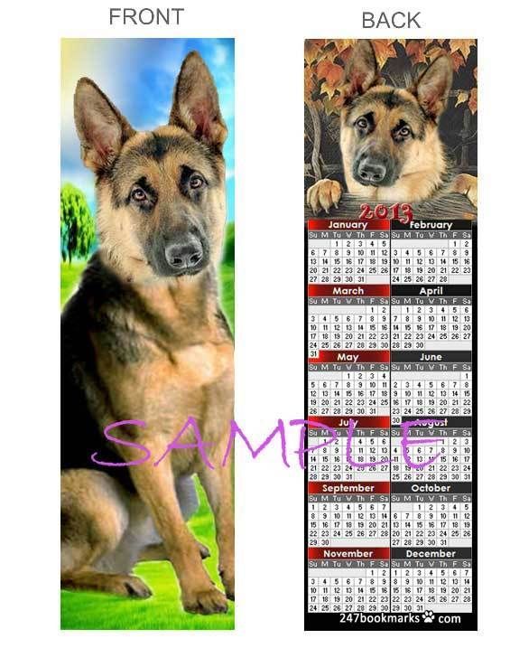 SHEPHERD  2013 CALENDAR  Police Dog BOOKMARK Card Figurine Art Wallet