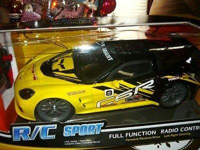 RC YELLOW CORVETTE RADIO CONTROL CHRISTMAS WRAPPED SANTA GIFT 6 YEARS