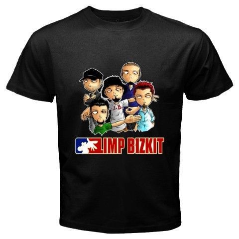 LIMP BIZKIT Personels Cartoon Alternative Rock Band Black T Shirt