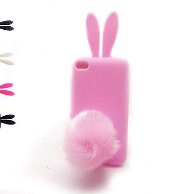 Color Bunny Rabbit Soft Skin Case Cover for Apple iPod Touch 4