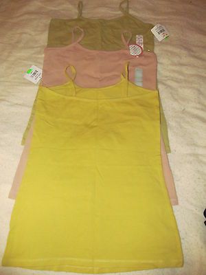 NWT DOWNEAST BASICS WONDER CAMISOLE LOT 2 LIGHT GREEN,1 LIGHT PINK