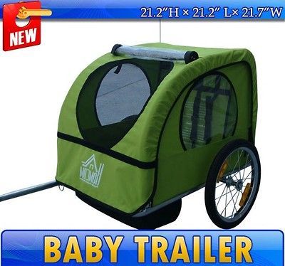 Green Elite Single Baby Bike Bicycle Trailer Journey