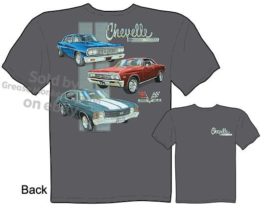 1971 Chevelle Apparel Chevy Muscle Car Tee Shirts, Sz M L XL 2XL 3XL