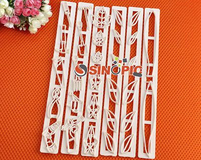 New 6pcs Farm tool &Fruit leaf Frilling cake cutter Gum Paste Frill