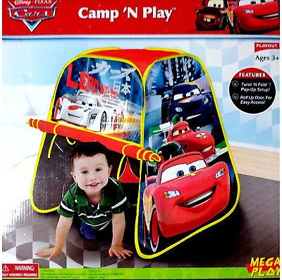 DISNEY PIXAR CARS CAMP N PLAY POP UP INDOOR TENT BY PLAYHUT W/EZ